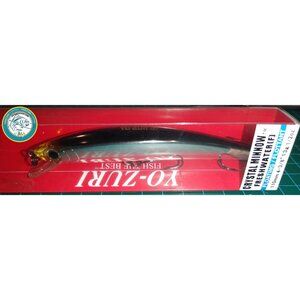 🎣 Yo-Zuri R1325-C4 Crystl Black Silver Minnow 4-3/8"  Floating 1/2 oz